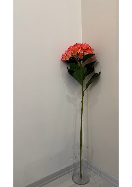 Yapay Çiçek Islak Dokulu Turuncu Renk Ortanca - Tek Dal 110 cm modelleri