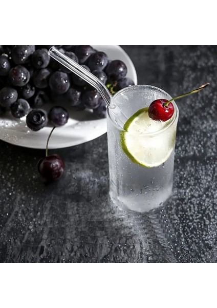 6’lı Şeffaf Eğimli Cam Pipet – Eğimli, Isıya Dayanıklı (Borosilikat)