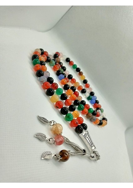 Renkli 8mm Doğal Taş Çakra Namaz Tesbihi, 99LU, Şık ve Enerjik Tasarım fiyatları