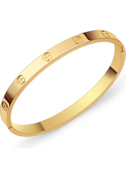 Altın Renk Düz Alaşım Bileklik, Şık ve Zarif Takı Seçeneği