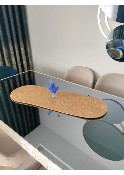 Doğal Jüt ve Hasır Runner, Masa ve Sehpa Örtüsü, Şık ve Zarif Tasarım indirimleri