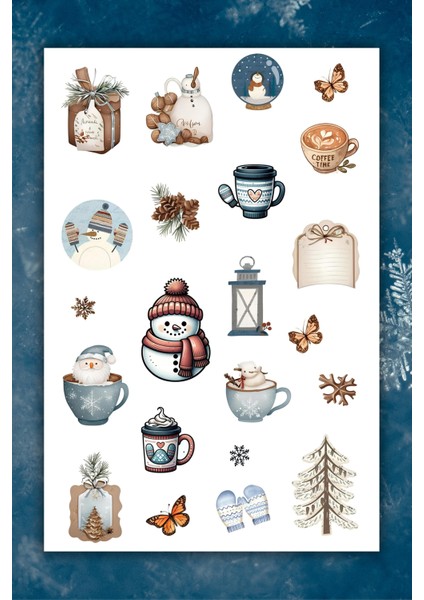 Winter /kış /kar Temalı Sticker /etiket Planner Ajanda Bullet Journal Için