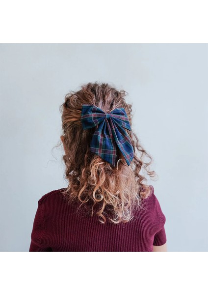Mimi & Lula Tartan Agnes Bow 2'li Toka - Green fiyatları