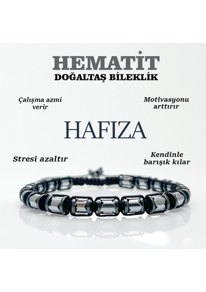 Doğal Hematit Taşlı 6mm Bileklik, Sertifikalı, Şık ve Zarif Takı