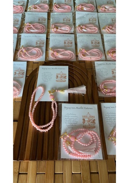 Isme Özel Hoşgeldin Atlı Karıncalı Tasarım Mevlüt Bebek Hediyelik - 20 Adet - Tespih Hediyelik