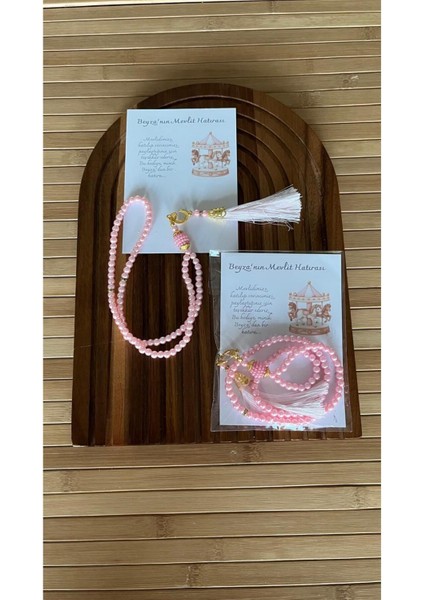 Isme Özel Hoşgeldin Atlı Karıncalı Tasarım Mevlüt Bebek Hediyelik - 20 Adet - Tespih Hediyelik