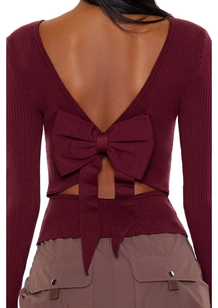 Bisiklet Yaka Fiyonk Detaylı Kazak indirimleri