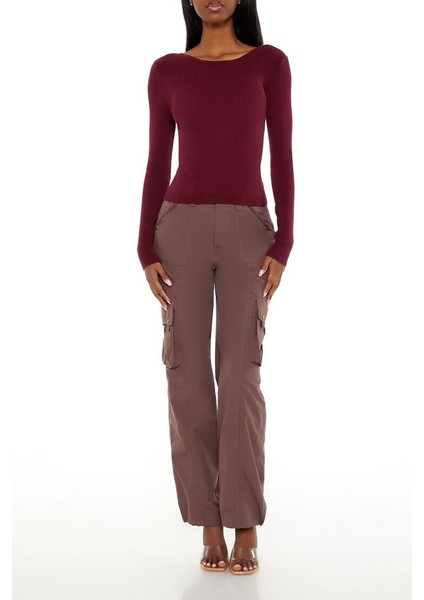 Bisiklet Yaka Fiyonk Detaylı Kazak