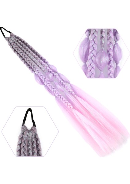 Balon ve Düz Salaş Örgülü Simli Lastikli At Kuyruğu - ACM06 fiyatları