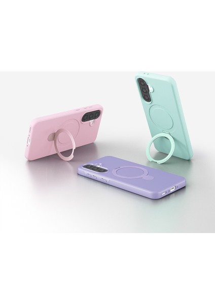 Samsung Galaxy A56 Kılıf M-Safe Şarj Özellikli Standlı Zore Samara Kapak + Privacy Hayalet Ekran Koruyucu fiyatları