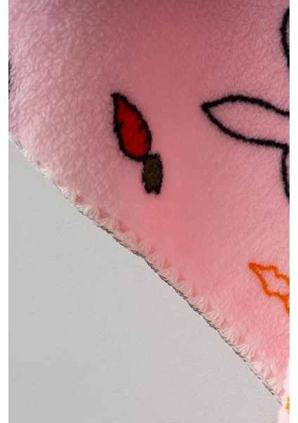 Sevimli Tavşan Desenli Peluş Battaniye BBTF.PMB.95077 fiyatları