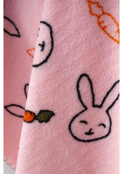 Sevimli Tavşan Desenli Peluş Battaniye BBTF.PMB.95077 modelleri