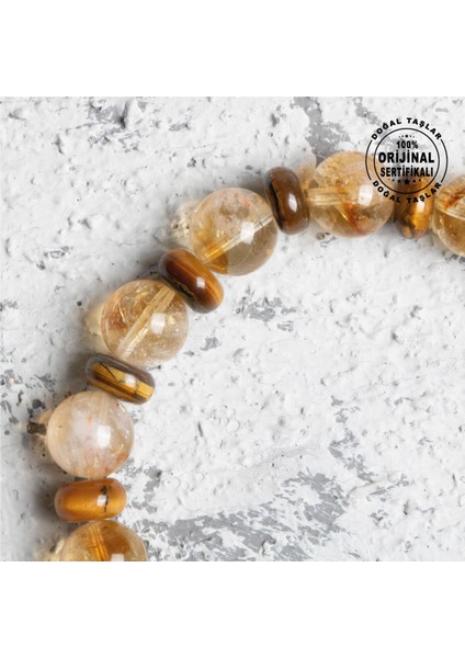 Doğal Sarı Taş Bileklik, Pozitif Enerji ve Şifa Kaynağı fırsatları