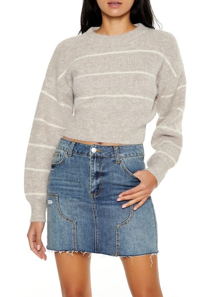 Çizgili Belden Oturtmalı Kazak fiyatları