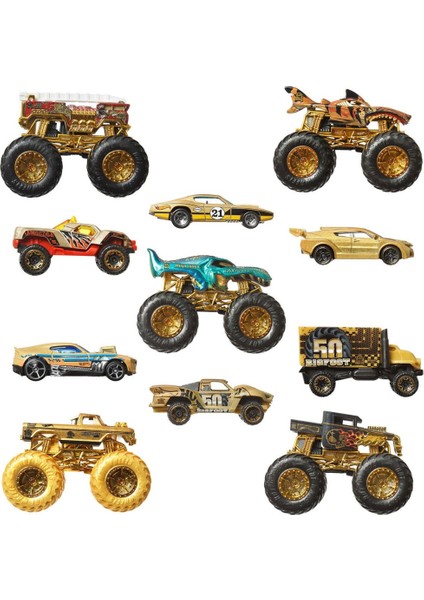 JDW07 Hot Wheels Monster Trucks Bigfoot Trophy Şampiyonları Araba ve Kamyon Çokl fiyatları