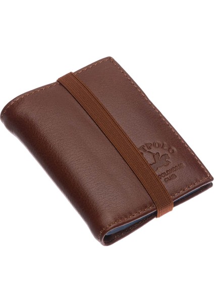 Hakiki Deri Bol Şeffaf Kart Bölmeli Lastikli Unisex Kartlık - Taba fiyatları