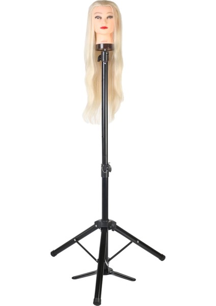 Kuaför Eğitim Mankeni Için Ayaklı Metal Tripod - Siyah + Taşıma Çantası fiyatları