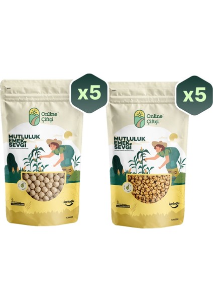 Beyaz ve Sarı Leblebi Seti 10 Paket x 100GR