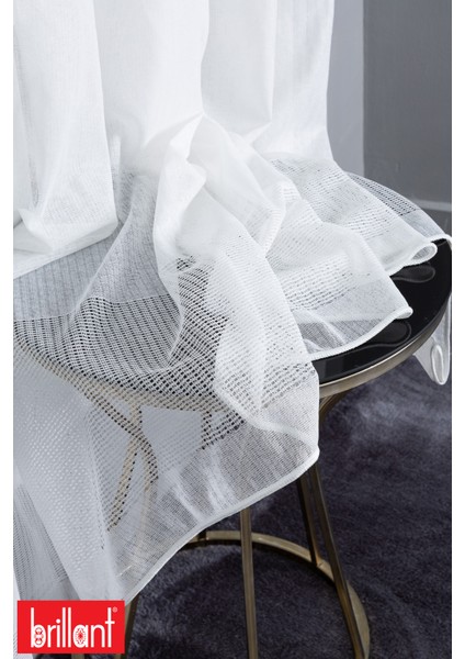 Keten Birce 1/3 Sık Pileli Ütü Istemez Kırışmaz Yeni Sezon Salon Oda Tül Perdesi