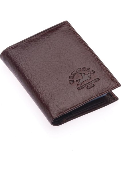 Hakiki Deri Kağıt Para ve Bol Şeffaf Kart Bölmeli Unisex Kartlık - Kahverengi fiyatları