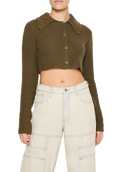 Düğmeli Crop Hırka fiyatları