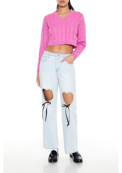 Saç Örgü Detaylı Kazak