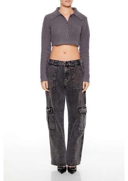 Düğmeli Crop Hırka fırsatları