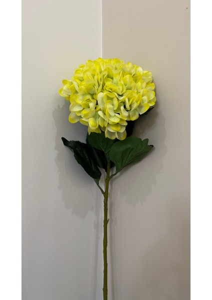 Yapay Çiçek Islak Dokulu Sarı Renk Ortanca - Tek Dal 110 cm modelleri