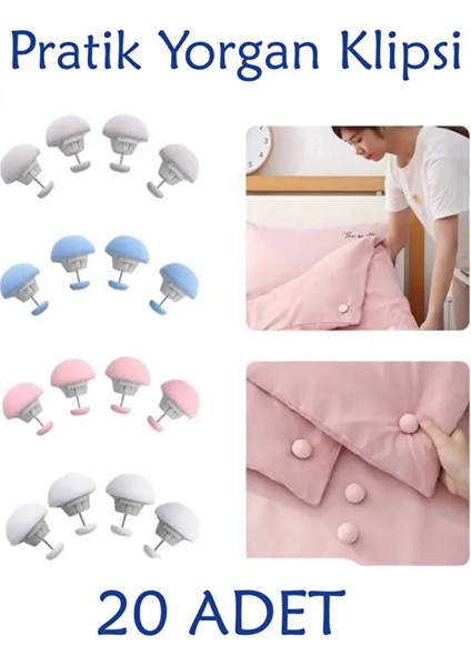 20 Adet Yorgan ve Çarşaf Klipsi – Yorgan Tutucu Klips
