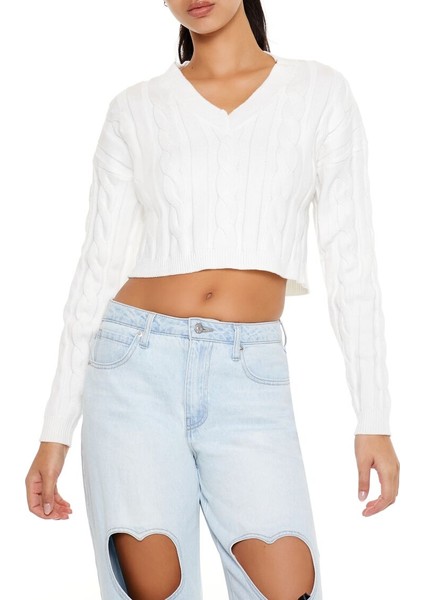 Saç Örgü Detaylı Kazak fırsatları