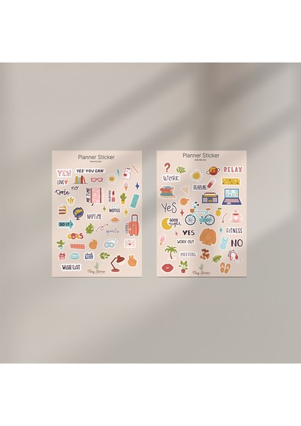 Planlayıcı Sticker Seti - 6 Sayfa / Scrapbook fırsatları