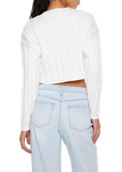 Saç Örgü Detaylı Kazak indirimleri