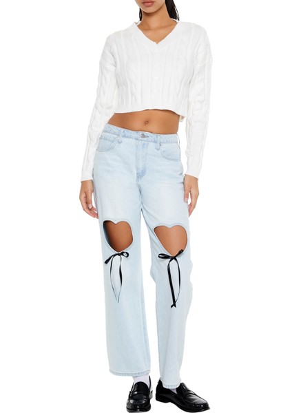 Saç Örgü Detaylı Kazak