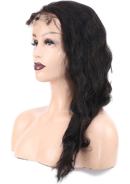 Front Lace Gerçek Tül Peruk Dalgalı / Doğal / 60/65CM fırsatları