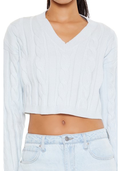 Saç Örgü Detaylı Kazak