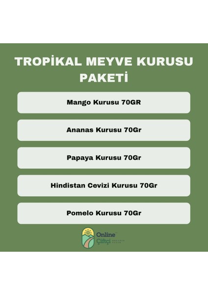 Tropikal Meyve Paketi Net 350GR modelleri