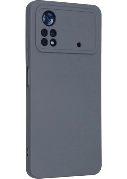 Xiaomi Poco X4 Pro 5g Kılıf Nano Içi Kadife Silikon - Gri modelleri