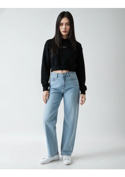 Kapüşonlu Dökümlü Crop Sweatshirt fiyatları