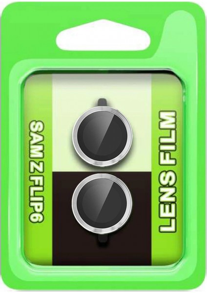 Samsung Galaxy Z Flip 6 Raze Metal Kamera Lens - Gümüş