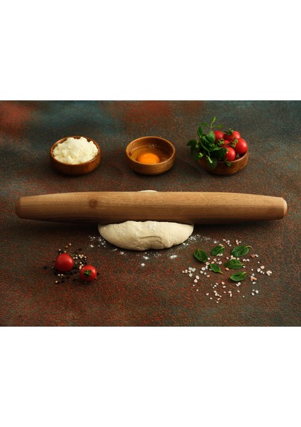 Fransız Tipi -El Yapımı Ceviz Ağacı Hamur Açma Merdanesi – 49 cm fırsatları