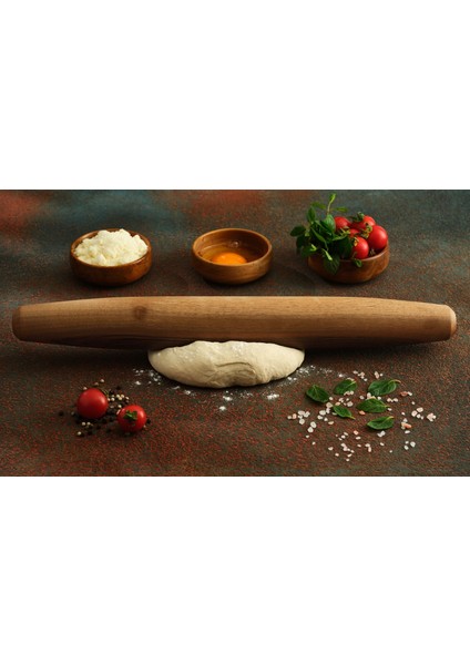 Fransız Tipi -El Yapımı Ceviz Ağacı Hamur Açma Merdanesi – 49 cm indirimleri