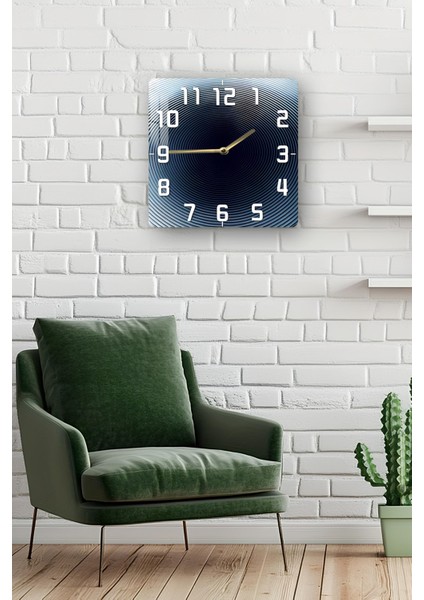 Göz Alıcı Tasarım Temperli Cam Kare Saat 33X33 cm Ebadında Uv Baskı - KCS053 fiyatları