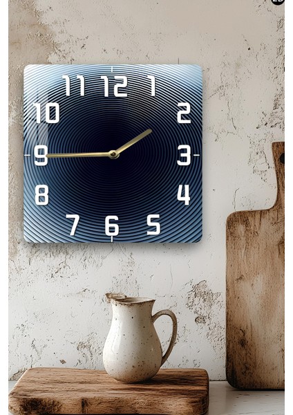 Göz Alıcı Tasarım Temperli Cam Kare Saat 33X33 cm Ebadında Uv Baskı - KCS053 modelleri