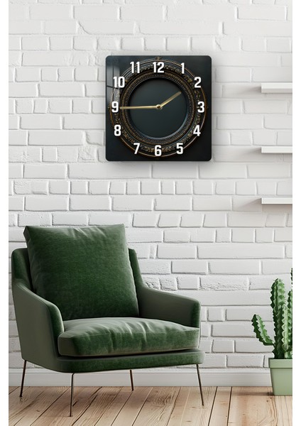 Modern Temperli Cam Kare Saat 33X33 cm Ebadında Uv Baskı - KCS052 fiyatları