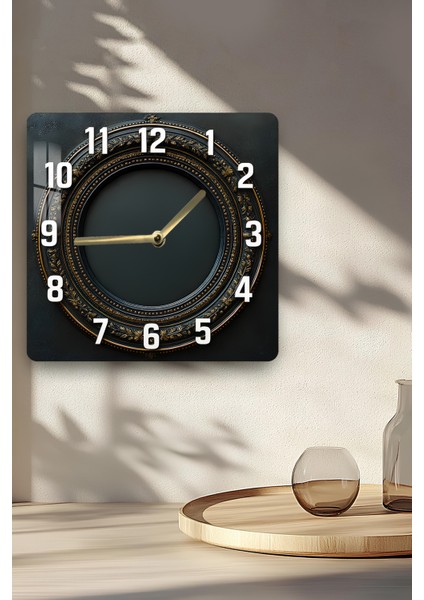 Modern Temperli Cam Kare Saat 33X33 cm Ebadında Uv Baskı - KCS052 indirimleri