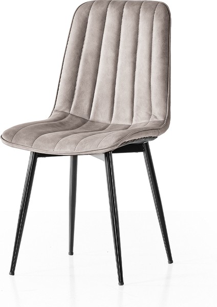 S87 Togo Sandalye (2 Adet) – Gri Kumaş, Siyah Metal Ayak modelleri