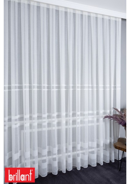 Keten Arthur 1/3 Sık Pileli Ütü Istemez Kırışmaz Yeni Sezon Salon Oda Tül Perdesi