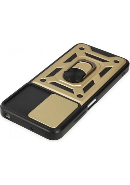 Xiaomi Poco M5 Kılıf Pars Lens Yüzüklü Silikon - Gold fırsatları