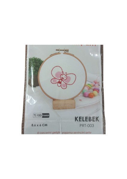 Nakış Kitleri Kasnaklı 8.6 x 6 cm Kelebek