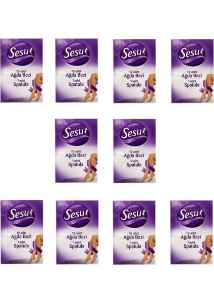 100 Adet Ağda Bezi + Spatula, Temiz ve Kolay Ağda Uygulaması Seti